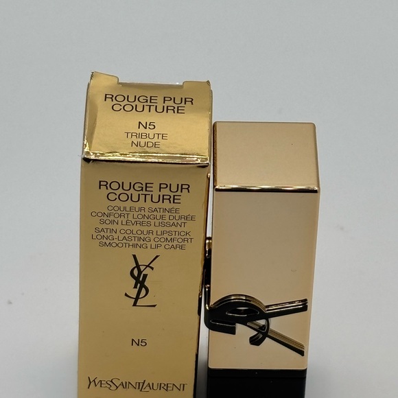 Yves Saint Laurent Rouge Pur Couture N5 Tribute Nude 0.04 Oz Mini Lipstick - Picture 4 of 4